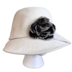 Frank Olive Woolen Felt Cloche Hat